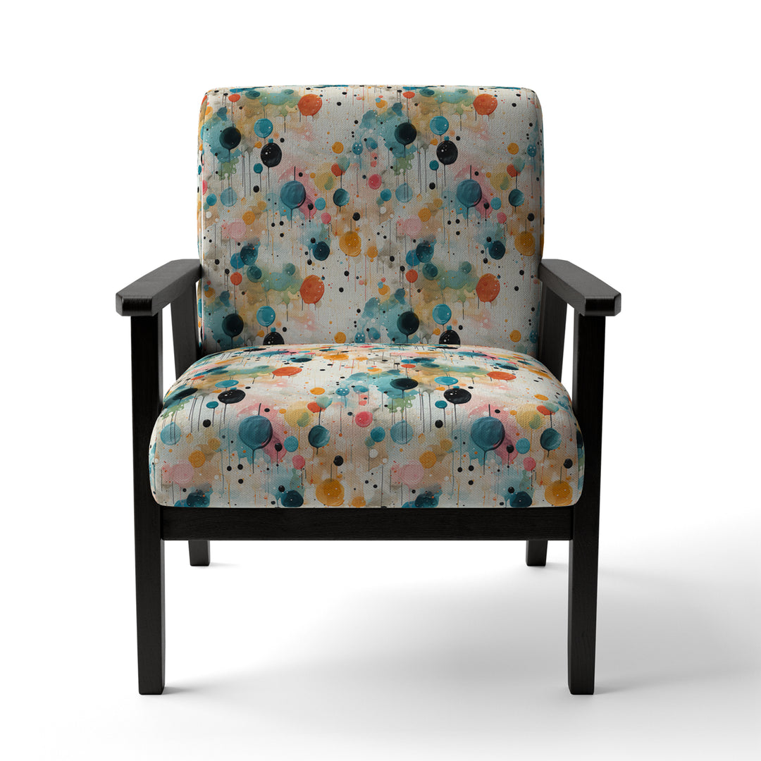 Multicolor Dance Polka Dots Pattern - Modern Accent Side Chair