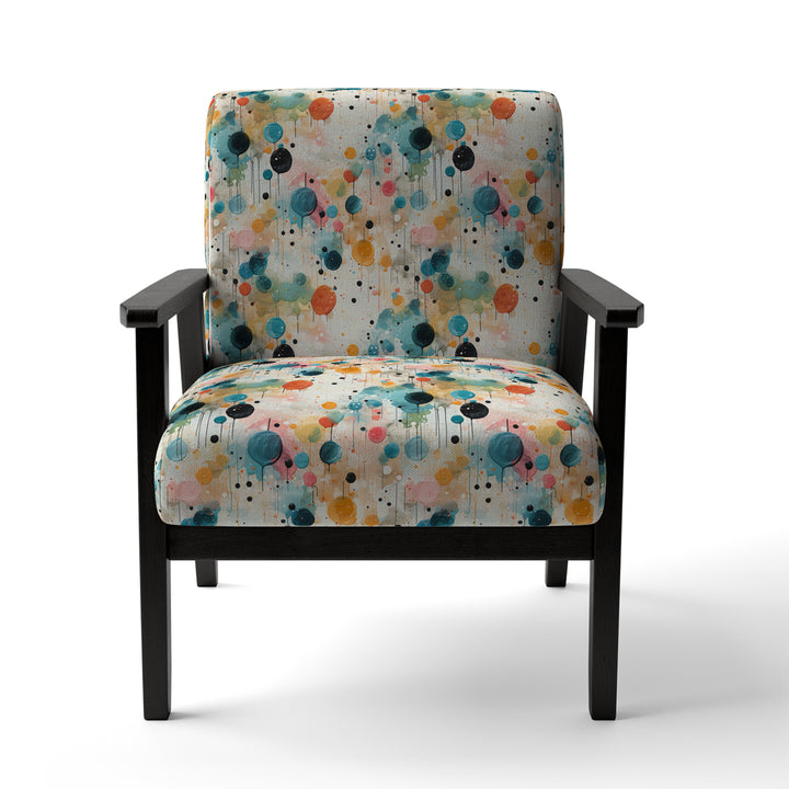 Multicolor Dance Polka Dots Pattern - Modern Accent Side Chair