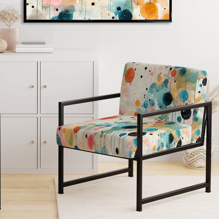 Multicolor Dance Polka Dots Pattern - Modern Accent Side Chair