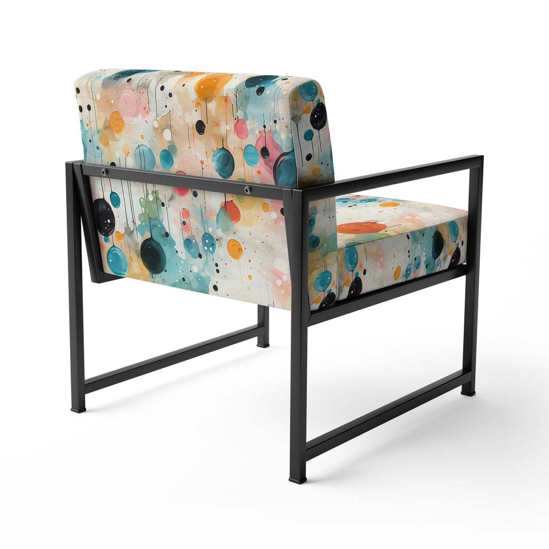 Multicolor Dance Polka Dots Pattern - Modern Accent Side Chair