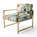 Multicolor Dance Polka Dots Pattern - Modern Accent Side Chair