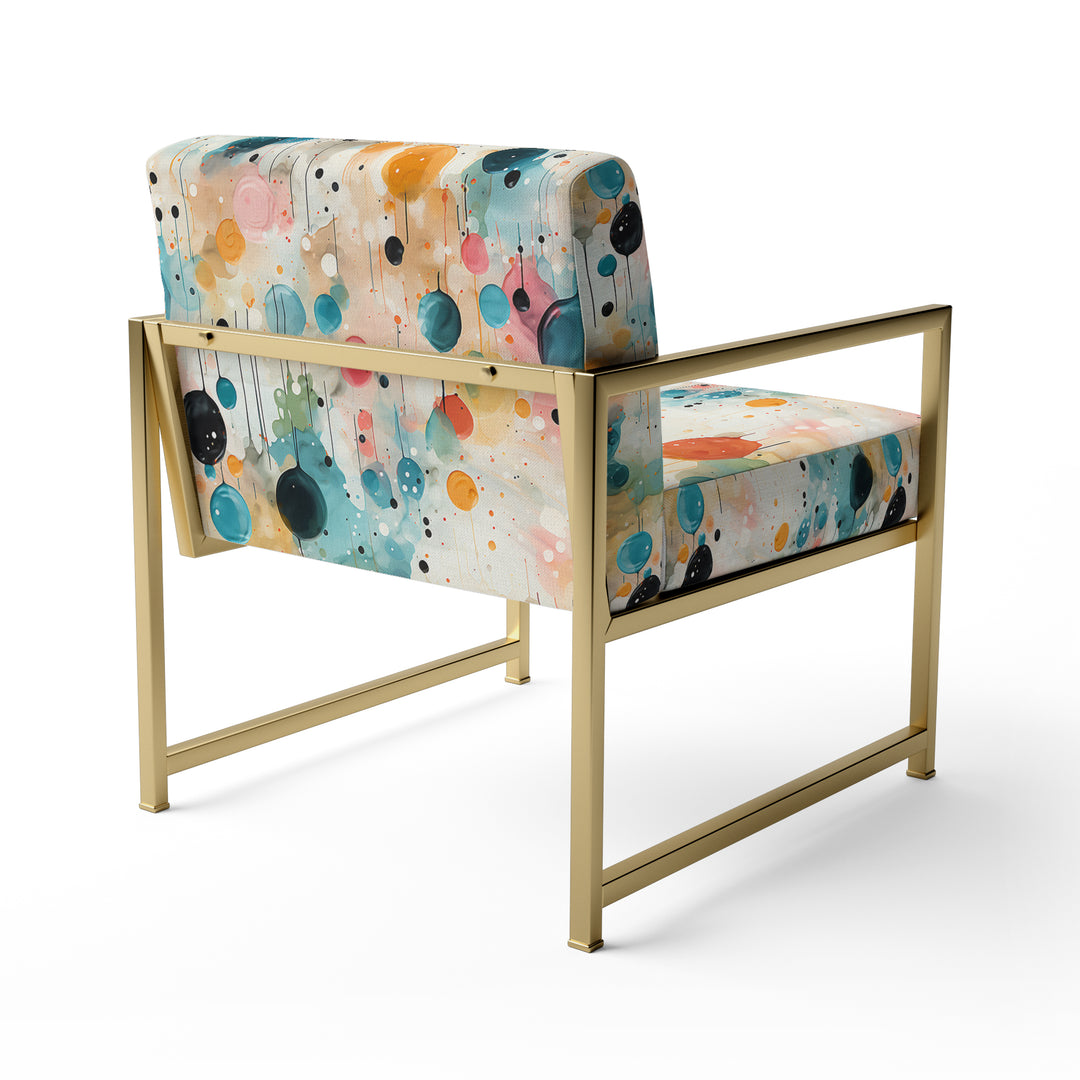 Multicolor Dance Polka Dots Pattern - Modern Accent Side Chair