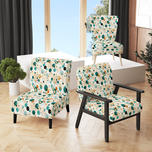 Bohemian Flair Polka Dots Pattern - Modern Accent Slipper Chair