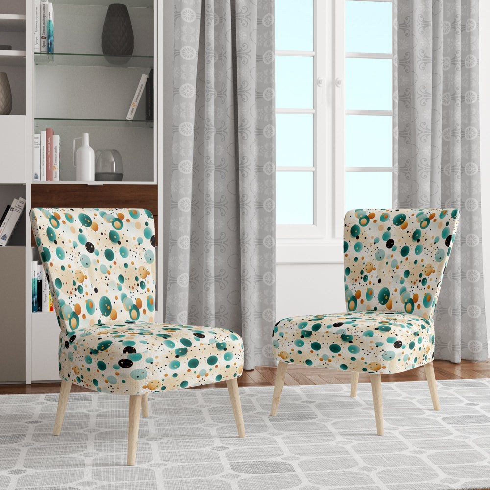 Bohemian Flair Polka Dots Pattern - Modern Accent Slipper Chair
