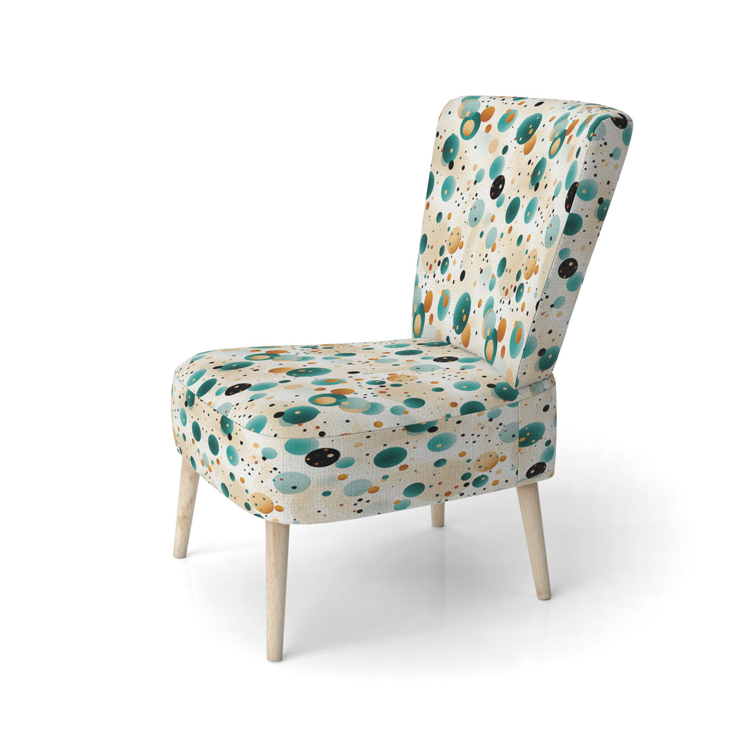 Bohemian Flair Polka Dots Pattern - Modern Accent Slipper Chair