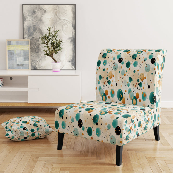 Bohemian Flair Polka Dots Pattern - Modern Accent Slipper Chair