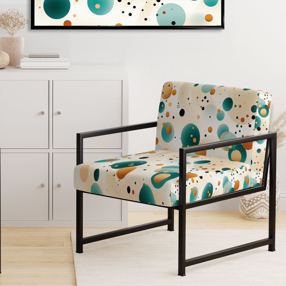 Bohemian Flair Polka Dots Pattern - Modern Accent Slipper Chair