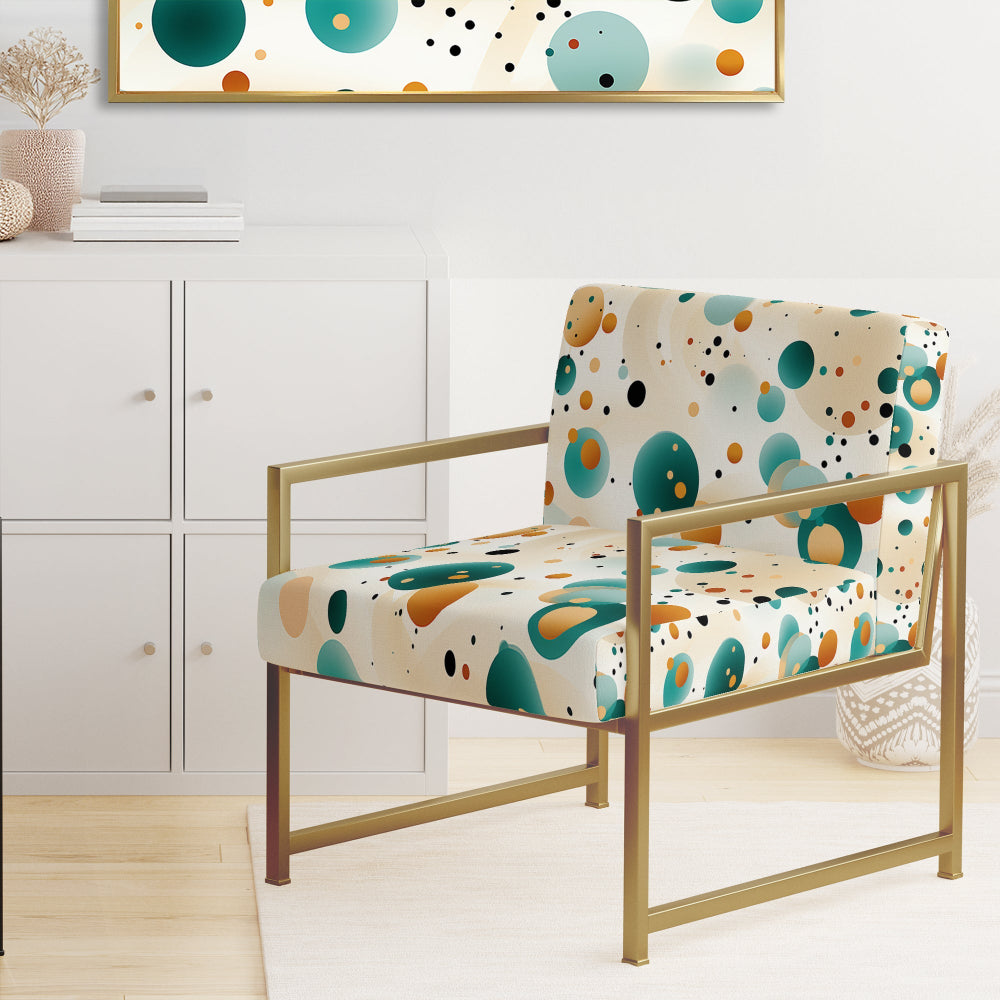 Bohemian Flair Polka Dots Pattern - Modern Accent Slipper Chair