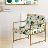 Bohemian Flair Polka Dots Pattern - Modern Accent Slipper Chair