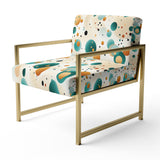Bohemian Flair Polka Dots Pattern - Modern Accent Slipper Chair