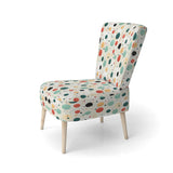 Geometric Harmony Polka Dots Pattern - Upholstered Modern Accent Chairs