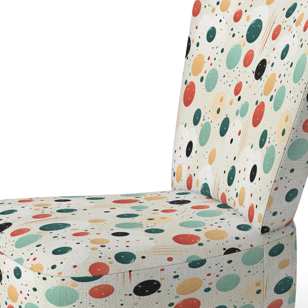 Geometric Harmony Polka Dots Pattern - Upholstered Modern Accent Chairs