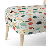 Geometric Harmony Polka Dots Pattern - Upholstered Modern Accent Chairs