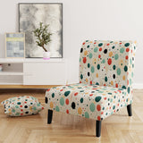 Geometric Harmony Polka Dots Pattern - Upholstered Modern Accent Chairs