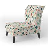 Geometric Harmony Polka Dots Pattern - Upholstered Modern Accent Chairs