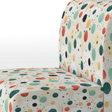 Geometric Harmony Polka Dots Pattern - Upholstered Modern Accent Chairs