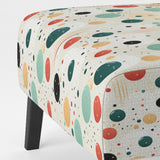 Geometric Harmony Polka Dots Pattern - Upholstered Modern Accent Chairs