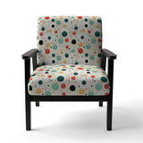 Geometric Harmony Polka Dots Pattern - Upholstered Modern Accent Chairs