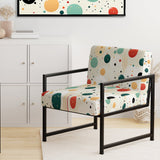 Geometric Harmony Polka Dots Pattern - Upholstered Modern Accent Chairs