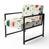 Geometric Harmony Polka Dots Pattern - Upholstered Modern Accent Chairs