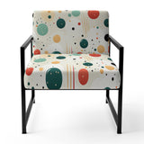 Geometric Harmony Polka Dots Pattern - Upholstered Modern Accent Chairs