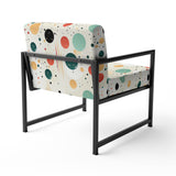 Geometric Harmony Polka Dots Pattern - Upholstered Modern Accent Chairs