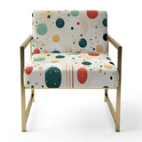Geometric Harmony Polka Dots Pattern - Upholstered Modern Accent Chairs