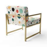 Geometric Harmony Polka Dots Pattern - Upholstered Modern Accent Chairs