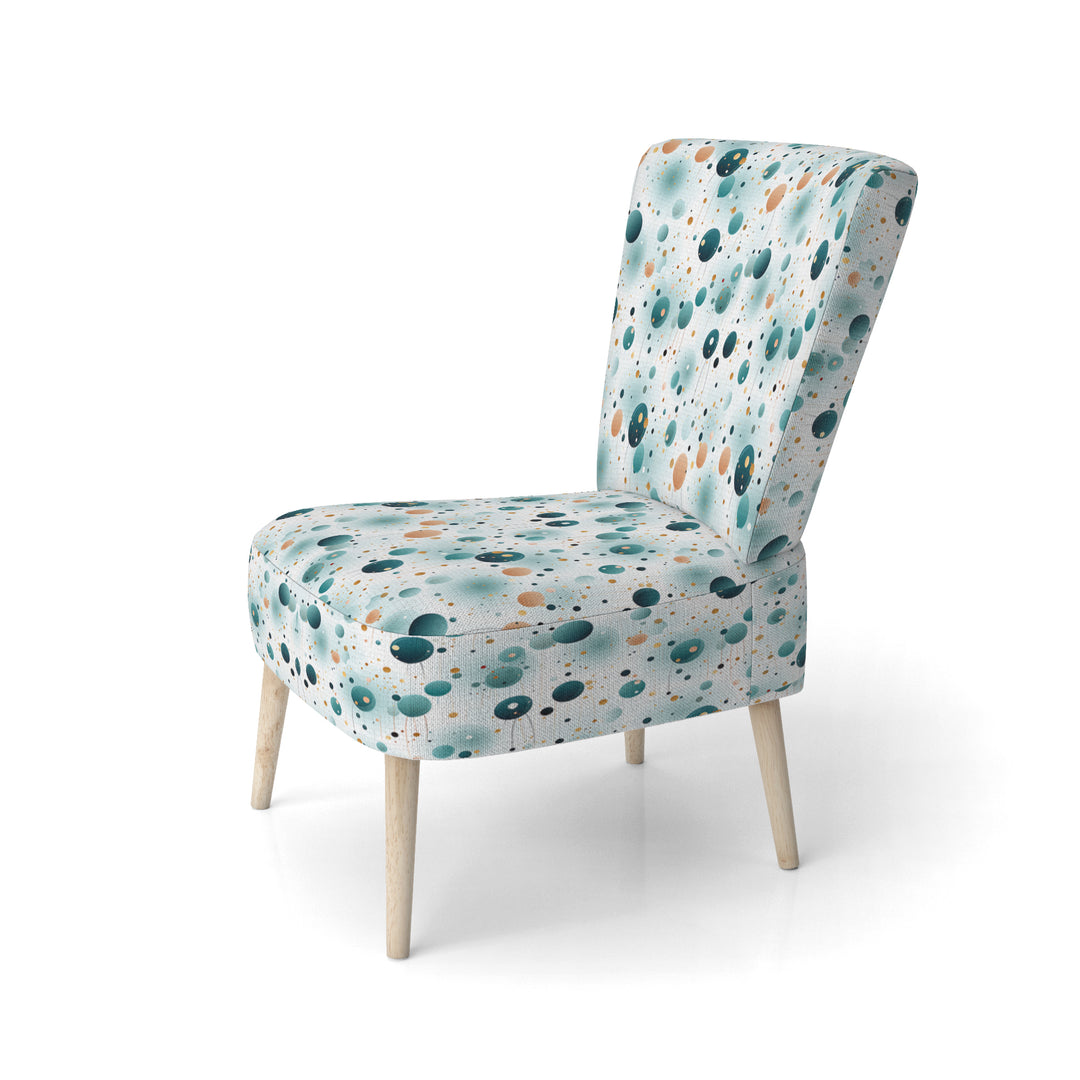 Mystic Enchantment Polka Dots Pattern - Modern Accent Side Chair