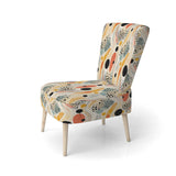 Tribal Essence Polka Dots Pattern- Upholstered Accent Chair