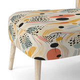 Tribal Essence Polka Dots Pattern- Upholstered Accent Chair