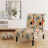 Tribal Essence Polka Dots Pattern- Upholstered Accent Chair