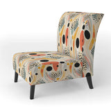 Tribal Essence Polka Dots Pattern- Upholstered Accent Chair