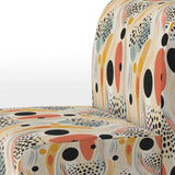 Tribal Essence Polka Dots Pattern- Upholstered Accent Chair