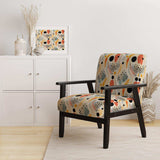 Tribal Essence Polka Dots Pattern- Upholstered Accent Chair