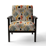 Tribal Essence Polka Dots Pattern- Upholstered Accent Chair