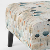 Grey And Blue Poka Dot Retro Landscape - Modern Accent Slipper Chair