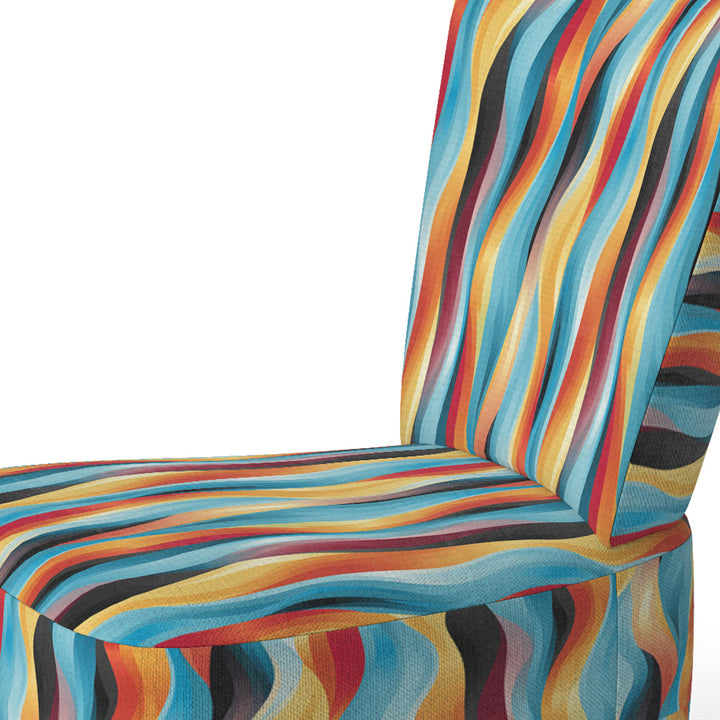 Popart Striped Rainbow Rhythm - Modern Accent Side Chair