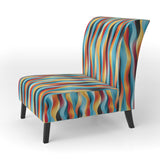 Popart Striped Rainbow Rhythm - Modern Accent Side Chair