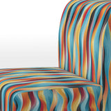 Popart Striped Rainbow Rhythm - Modern Accent Side Chair