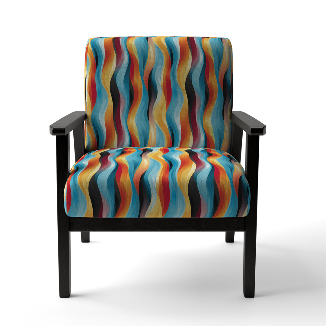 Popart Striped Rainbow Rhythm - Modern Accent Side Chair