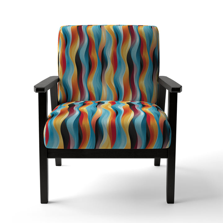 Popart Striped Rainbow Rhythm - Modern Accent Side Chair
