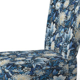 Russian Blue And White Flowers Reflections - Bohemian Accent Side Chair