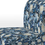 Russian Blue And White Flowers Reflections - Bohemian Accent Side Chair