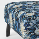Russian Blue And White Flowers Reflections - Bohemian Accent Side Chair