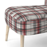 Rustic Farmhouse Plaid - Vintage Accent Slipper Chair