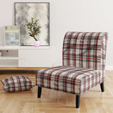 Rustic Farmhouse Plaid - Vintage Accent Slipper Chair