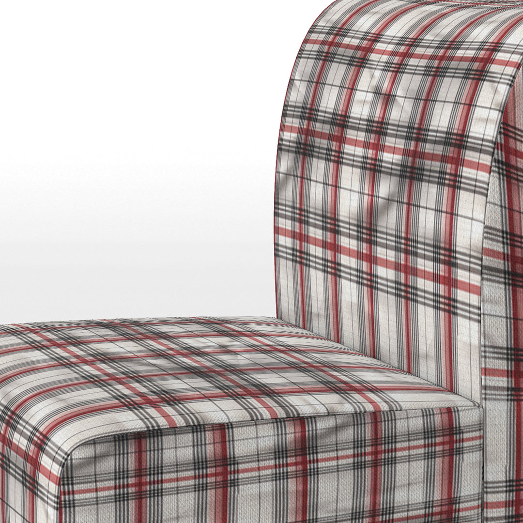 Rustic Farmhouse Plaid - Vintage Accent Slipper Chair