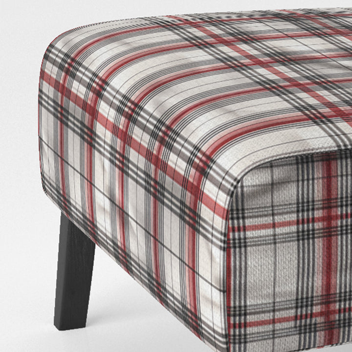 Rustic Farmhouse Plaid - Vintage Accent Slipper Chair