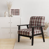 Rustic Farmhouse Plaid - Vintage Accent Slipper Chair